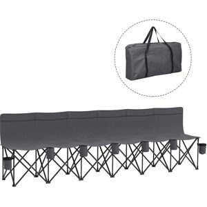 Outsunny Charcoal Grey 6 Seater Folding Camping Chair - Camping Chair Outsunny Charcoal Grey 6 Seater Folding Camping Chair - Camping Chair