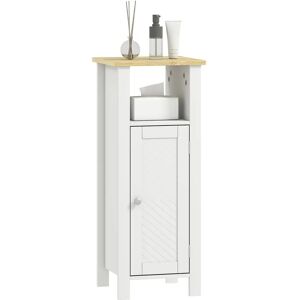 Kleankin White Narrow Bathroom Storage Cabinet with Shelves - Bathroom Type Kleankin White Narrow Bathroom Storage Cabinet with Shelves - Bathroom Type
