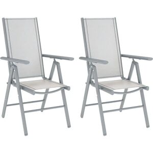 Outsunny 2PCS Folding Chair - Breathable Mesh Back and Seat - Light Grey Outsunny 2PCS Folding Chair - Breathable Mesh Back and Seat - Light Grey