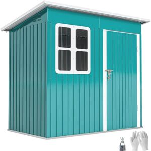 Outsunny 7 x 4ft Galvanised Steel Garden Shed - Garden Shed Outsunny 7 x 4ft Galvanised Steel Garden Shed - Garden Shed