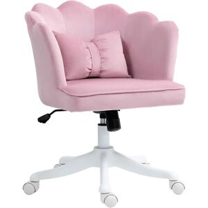 Homcom Pink Velvet Armless Desk Chair - Desk Chair Homcom Pink Velvet Armless Desk Chair - Desk Chair