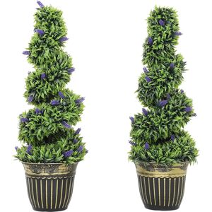 Homcom Blue Lavender Artificial Plants Set - 90cm Artificial Plants Homcom Blue Lavender Artificial Plants Set - 90cm Artificial Plants