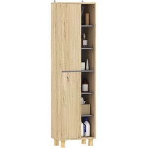 HOMCOM Bathroom Storage Unit with 6 Compartments and Shelves HOMCOM Bathroom Storage Unit with 6 Compartments and Shelves