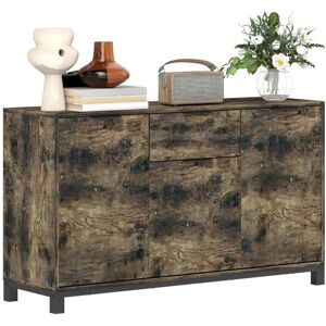 Homcom Rustic Brown Industrial Sideboard Storage Cabinet - Sideboard Storage Cabinet Homcom Rustic Brown Industrial Sideboard Storage Cabinet - Sideboard Storage Cabinet