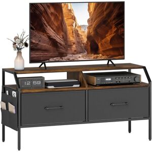 Homcom Rustic Brown TV Stand - Industrial Media Storage Homcom Rustic Brown TV Stand - Industrial Media Storage