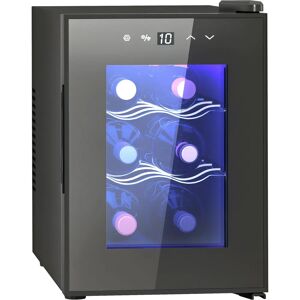 HOMCOM Mini Beer and Wine Fridge - 6 Bottle - Glass Door - Touch Screen HOMCOM Mini Beer and Wine Fridge - 6 Bottle - Glass Door - Touch Screen