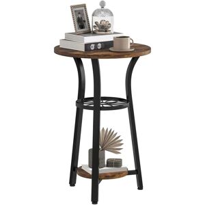 Homcom Rustic Brown 3-Tier Side Table - Support & Storage Homcom Rustic Brown 3-Tier Side Table - Support & Storage