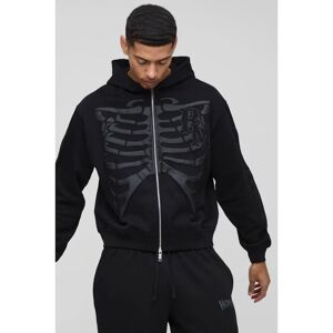 boohooman - Skeleton Zip Hoodie - Black - L - hoodie boohooman - Skeleton Zip Hoodie - Black - L - hoodie
