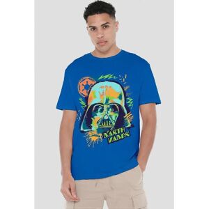 Star Wars Mens Darth Vader T-Shirt - 90s Royal Blue - T-Shirt Star Wars Mens Darth Vader T-Shirt - 90s Royal Blue - T-Shirt