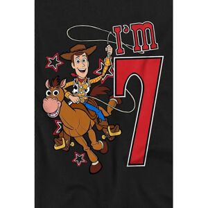 Toy Story Black 7-8 Years I'm 7 Woody T-Shirt Toy Story Black 7-8 Years I'm 7 Woody T-Shirt