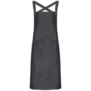 Premier Barista Cross Back Black Denim Apron - Full Apron Premier Barista Cross Back Black Denim Apron - Full Apron