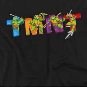 Teenage Mutant Ninja Turtles Black Main Screen T-Shirt - T-Shirt Teenage Mutant Ninja Turtles Black Main Screen T-Shirt - T-Shirt