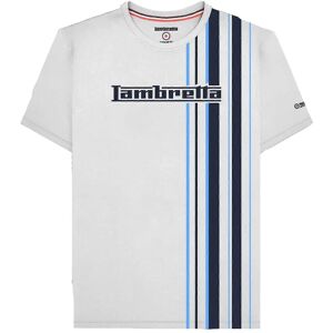 Lambretta Model SS25 - White/Navy/Azure Racing Stripe T-Shirt Lambretta Model SS25 - White/Navy/Azure Racing Stripe T-Shirt