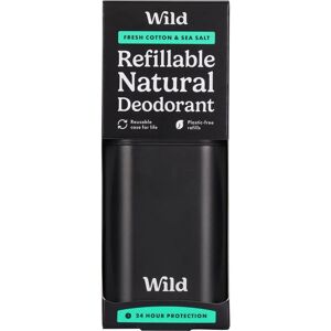 WILD Anywear Men's Fresh Cotton and Sea Salt Deodorant in Black Case (40 g) WILD Anywear Men's Fresh Cotton and Sea Salt Deodorant in Black Case (40 g)