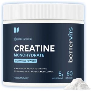 Bettervits Creatine Monohydrate Powder Micronised Pre & Post Workout - Creatine Monohydrate Powder 300g Bettervits Creatine Monohydrate Powder Micronised Pre & Post Workout - Creatine Monohydrate Powder 300g