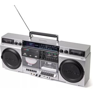 Roxel Camden - Silver - Cassette/CD/Radio - Boombox Roxel Camden - Silver - Cassette/CD/Radio - Boombox
