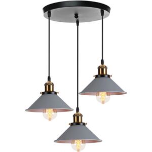 H&H Vintage Pendelleuchte - 3-Lichter Industriedeckenlampe H&H Vintage Pendelleuchte - 3-Lichter Industriedeckenlampe