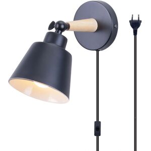 AXHUP - Macaron - Negro - Base de roble - Lámpara de pared AXHUP - Macaron - Negro - Base de roble - Lámpara de pared