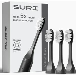 Suri Midnight Black Sustainable Toothbrush Heads - Pack of 3 Suri Midnight Black Sustainable Toothbrush Heads - Pack of 3