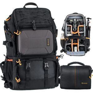 TARION Camera Backpack Large 2-in-1 with Extra Camera Bag for SLR D-SLR - Camera Backpack TARION Camera Backpack Large 2-in-1 with Extra Camera Bag for SLR D-SLR - Camera Backpack