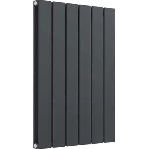 Reina Flat Double Designer Horizontal Radiator - 600mm H - 440mm W - Anthracite - Radiator Reina Flat Double Designer Horizontal Radiator - 600mm H - 440mm W - Anthracite - Radiator