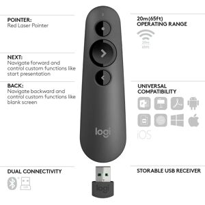 Logitech Laser Presenter R500 - Grey Logitech Laser Presenter R500 - Grey