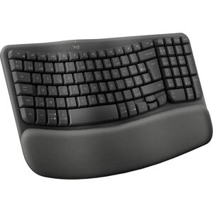 Logitech Wave Keys Wireless Ergonomic Keyboard - AZERTY Belgium - Graphite Logitech Wave Keys Wireless Ergonomic Keyboard - AZERTY Belgium - Graphite