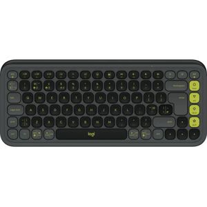 Logitech Pop Keys Wireless Keyboard - UK English - Retro - Black/Green/Graphite - Compact Logitech Pop Keys Wireless Keyboard - UK English - Retro - Black/Green/Graphite - Compact