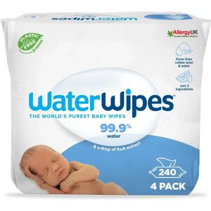 WaterWipes Baby Wipes - Biodegradable, 4 Pack, 240 Count WaterWipes Baby Wipes - Biodegradable, 4 Pack, 240 Count