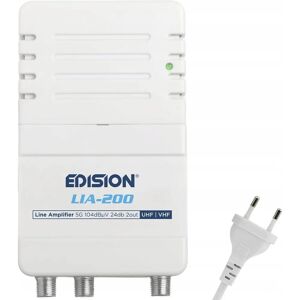 EDISION LIA-200 Versterker - Binnen UHF/VHF, 12-24dB, 104dBmV EDISION LIA-200 Versterker - Binnen UHF/VHF, 12-24dB, 104dBmV