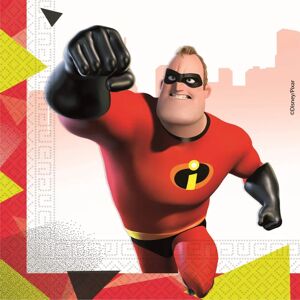 JADEO 20 Towels - Incredibles 2 - 33x33cm - Superhero Party JADEO 20 Towels - Incredibles 2 - 33x33cm - Superhero Party