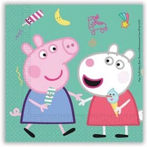 Peppa Pig Multicolour Party Napkins - 20 pcs Peppa Pig Multicolour Party Napkins - 20 pcs