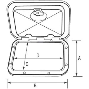 Nuova Rade Classic Hatch - 275x375mm - White - Boat Accessory Nuova Rade Classic Hatch - 275x375mm - White - Boat Accessory