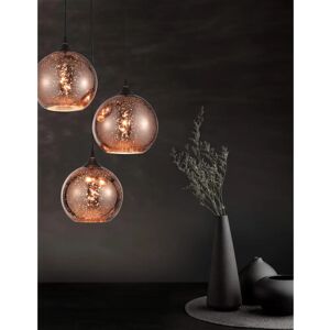 Nova Luce BLAZE Suspension - Verre en Cuivre - Publicité Nova Luce BLAZE Suspension - Verre en Cuivre - Publicité