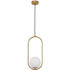 Suspension Nova Luce Obitar - Verre Opale, Laiton, G9 - Publicité Suspension Nova Luce Obitar - Verre Opale, Laiton, G9 - Publicité