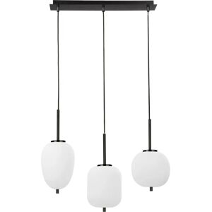 NOVA LUCE LATO Suspension - 3 Flammes Noir Verre Métal - Publicité NOVA LUCE LATO Suspension - 3 Flammes Noir Verre Métal - Publicité