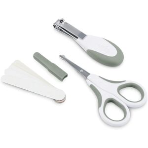 Set Cura Unghie Bebè Verde Salvia - Tagliaunghie, Forbici con punte arrotondate, Lima per unghie Set Cura Unghie Bebè Verde Salvia - Tagliaunghie, Forbici con punte arrotondate, Lima per unghie