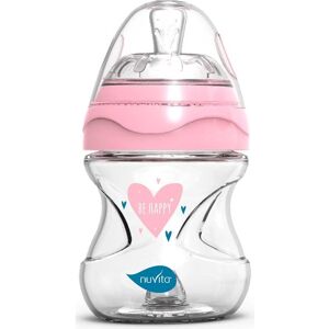 Biberon en Verre Rose Nuvita - Anti-Colique, 140ml - Publicité Biberon en Verre Rose Nuvita - Anti-Colique, 140ml - Publicité