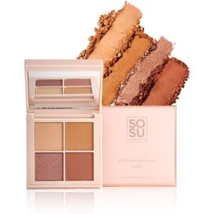 SOSU Cosmetics Quatuor de ombres à paupières Nude - Longue tenue, Vegan, Facile à estomper - Palette de fards à paupières SOSU Cosmetics Quatuor de ombres à paupières Nude - Longue tenue, Vegan, Facile à estomper - Palette de fards à paupières