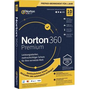 NortonLifeLock Norton 360 Premium - 10 Geräte - 1 Jahr - Download NortonLifeLock Norton 360 Premium - 10 Geräte - 1 Jahr - Download