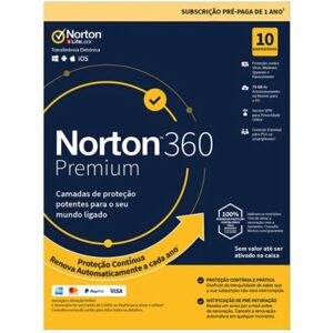 Symantec - Norton 360 Premium - 10 licenças - Antivirus Symantec - Norton 360 Premium - 10 licenças - Antivirus
