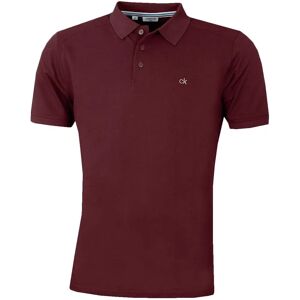 Calvin Klein Mens Campus 3 Button Ribbed Collar Golf Polo Shirt Burgundy XXL - Polo Shirt - Publicité Calvin Klein Mens Campus 3 Button Ribbed Collar Golf Polo Shirt Burgundy XXL - Polo Shirt - Publicité