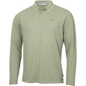 Calvin Klein Sage M Long Sleeve Stretch Golf Polo Shirt - Golf Polo Shirt Calvin Klein Sage M Long Sleeve Stretch Golf Polo Shirt - Golf Polo Shirt