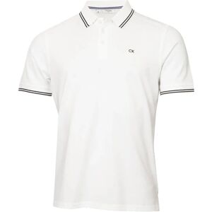 Calvin Klein 2025 Campus White Lightweight Golf Polo Shirt M Calvin Klein 2025 Campus White Lightweight Golf Polo Shirt M