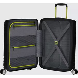 American Tourister Hello Cabin 55cm Expandable Laptop Cabin Case - Black/Lime American Tourister Hello Cabin 55cm Expandable Laptop Cabin Case - Black/Lime
