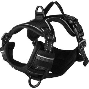 Flamingo Balou Black Dog Harness - Adjustable & Reflective Flamingo Balou Black Dog Harness - Adjustable & Reflective