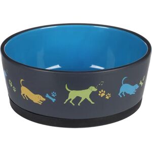 Antica Farmacia Orlandi Flamingo Dog Ceramic Bowls - Non-slip 18.5x7.5cm 1.25L Antica Farmacia Orlandi Flamingo Dog Ceramic Bowls - Non-slip 18.5x7.5cm 1.25L