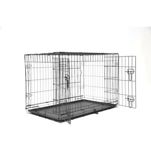 Nordic Paws musta XL metallihäkki - 107x70x77cm Nordic Paws musta XL metallihäkki - 107x70x77cm