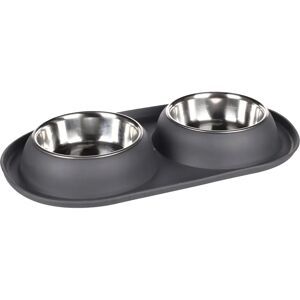 Antica Farmacia Orlandi Double Pet Bowl - 14.5cm, 2x500ml, Grey Antica Farmacia Orlandi Double Pet Bowl - 14.5cm, 2x500ml, Grey