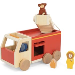 Trixie Wooden Fire Truck - Multi Colors Toy Trixie Wooden Fire Truck - Multi Colors Toy